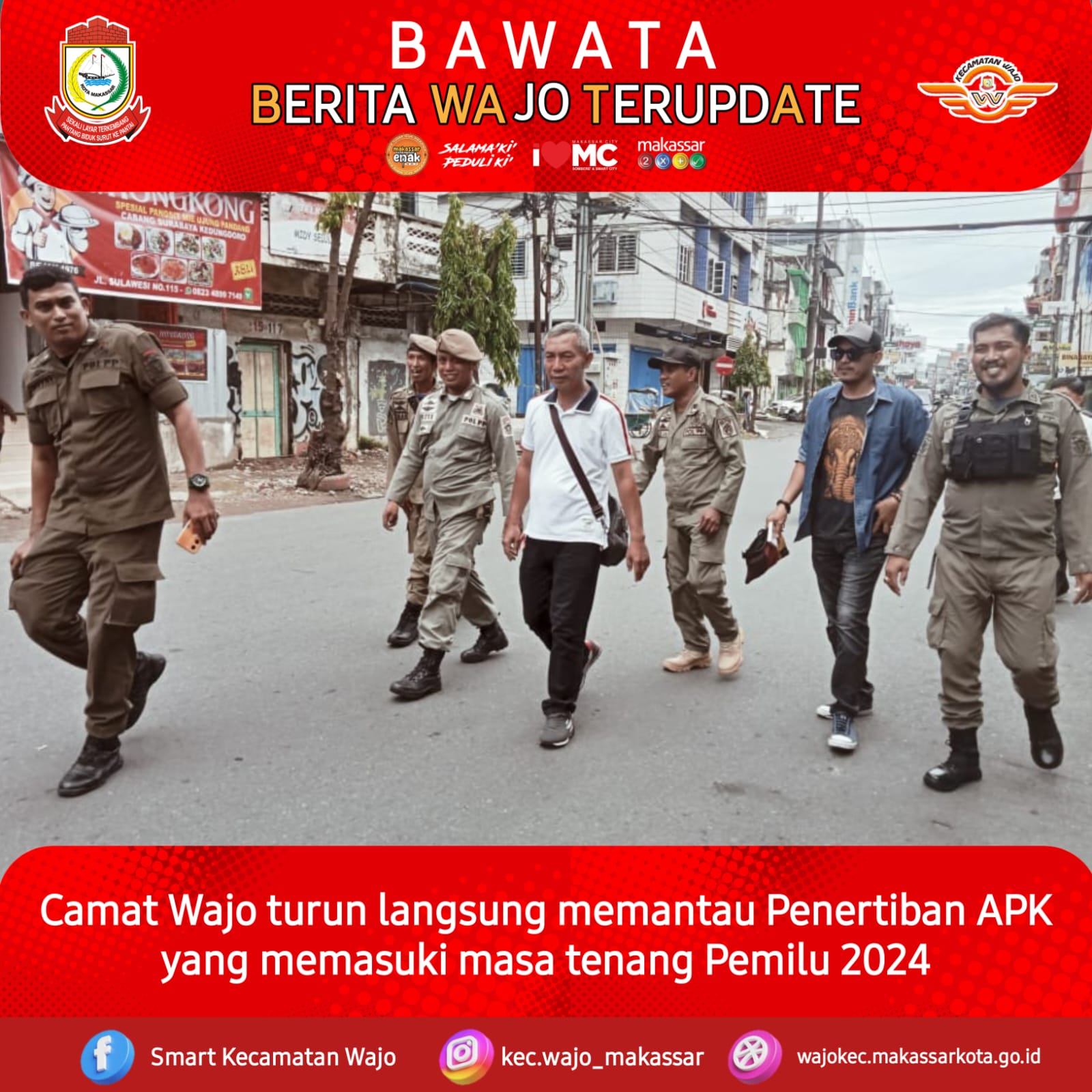 Gambar Pastikan Penertiban APK dan Distribusi Logistik Pemilu 2024 Berjalan Lancar, Camat Wajo Lakukan Pemantauan